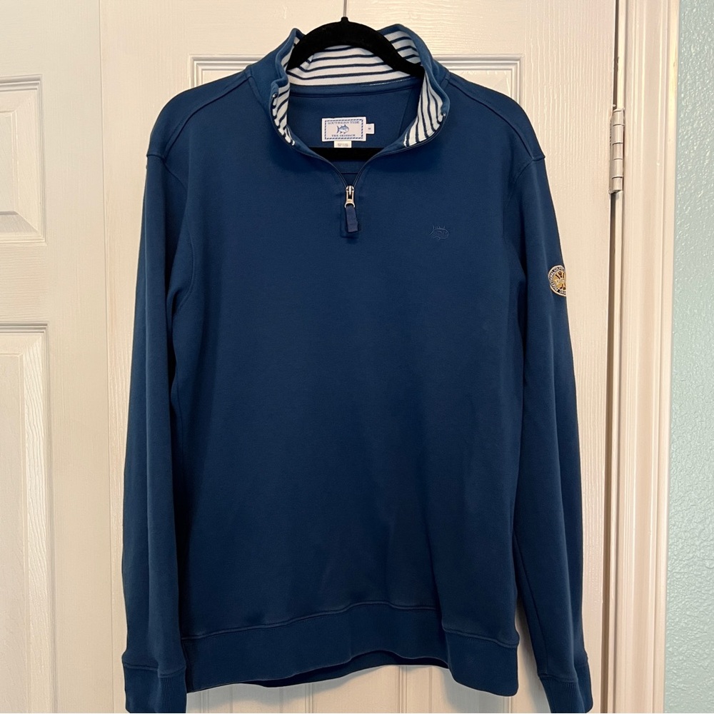 Southern Tide Men's Navy 1/4 Zip-Up PGA Pullover Sweatshirt Sweater
